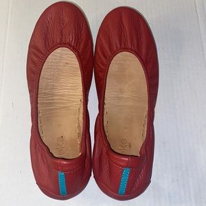 TIEKS CARDINAL RED BALLET FLATS SIZE 8